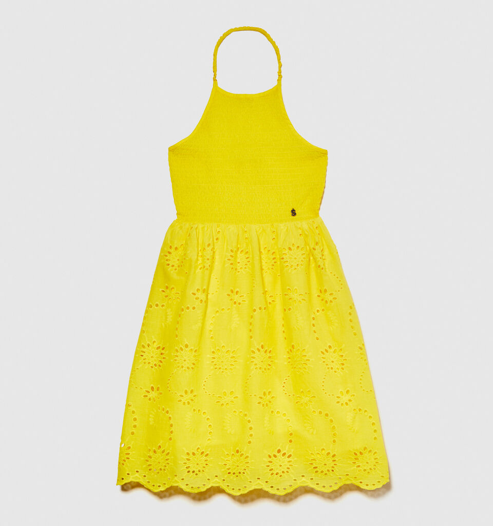 Embroidered dress - girls' dresses - Yellow | Sisley Young image number 1